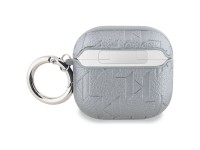 Funda Karl Lagerfeld Monogram Karl & Choupette para AirPods 4 - plateada