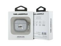 Karl Lagerfeld Monogram Karl Head case for AirPods 4 - silver Karl Lagerfeld Monogram Karl Head case for AirPods 4 - silver