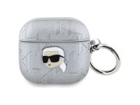 Karl Lagerfeld Monogram Karl Head case for AirPods 4 - silver