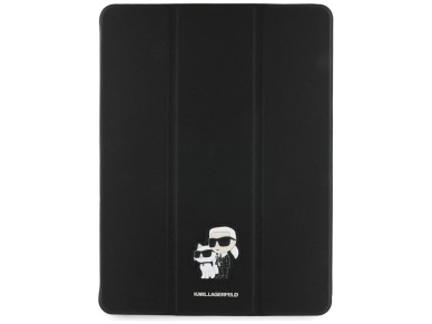 Funda tipo libro Karl Lagerfeld Saffiano Magnetic Karl & Choupette para iPad Pro de 13" (modelo 2024