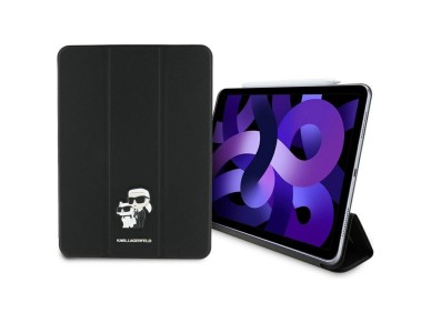 Funda tipo libro Karl Lagerfeld Saffiano Magnetic Karl & Choupette para iPad Air de 11" (2024) - Neg