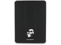 Karl Lagerfeld Saffiano Magnetic Karl & Choupette iPad Air 11" 2024 Book Cover Case - Black