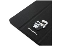 Karl Lagerfeld Saffiano Magnetic Karl & Choupette iPad Air 11" 2024 Book Cover Case - Black