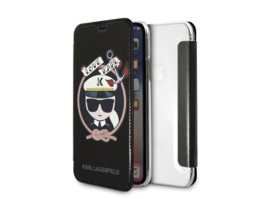 Karl Lagerfeld Signature Glitter iPhone X/Xs Case - Black Karl Lagerfeld Signature Glitter iPhone X/Xs Case - Black