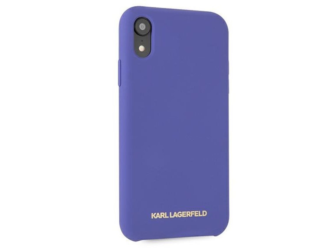 Funda de silicona Karl Lagerfeld para iPhone XR - Morada