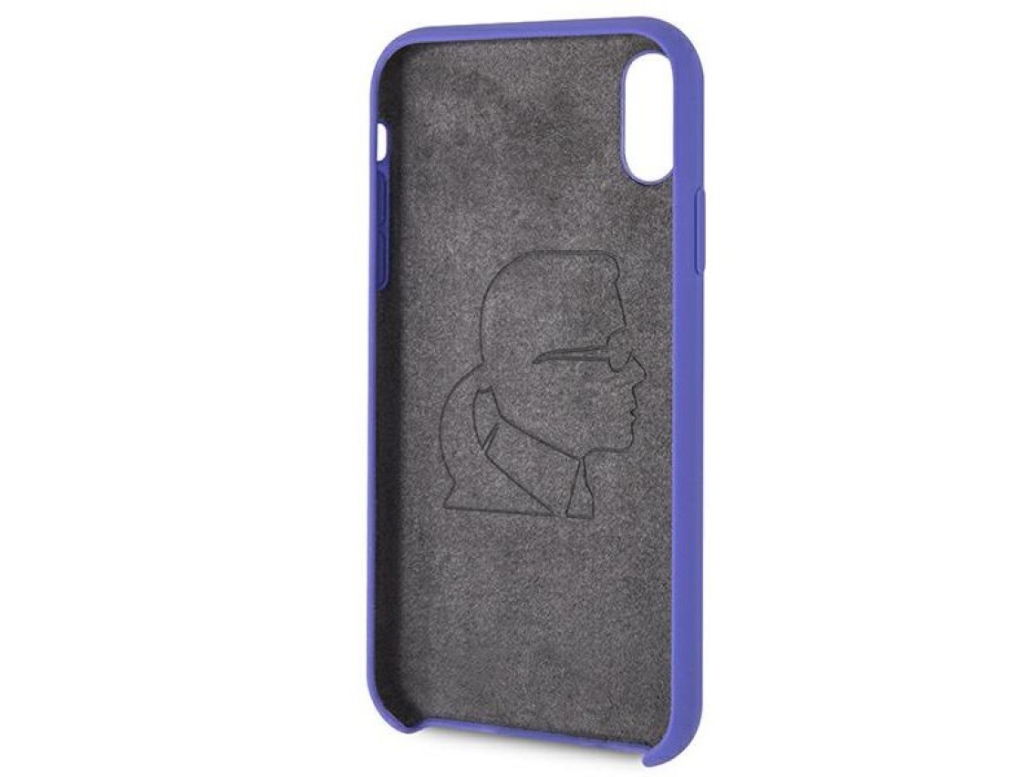 Funda de silicona Karl Lagerfeld para iPhone XR - Morada