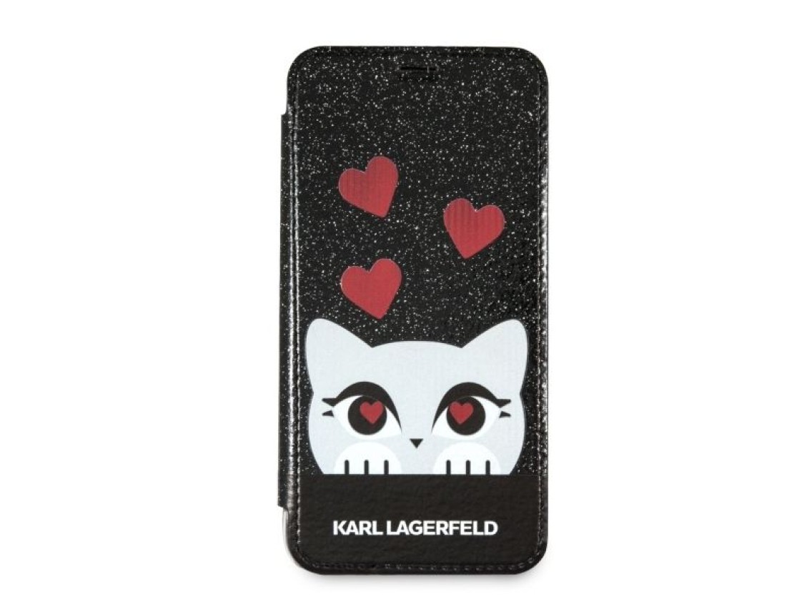 Funda Karl Lagerfeld Valentine para iPhone X/Xs - Negra