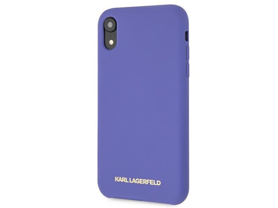 Funda de silicona Karl Lagerfeld para iPhone XR - Morada
