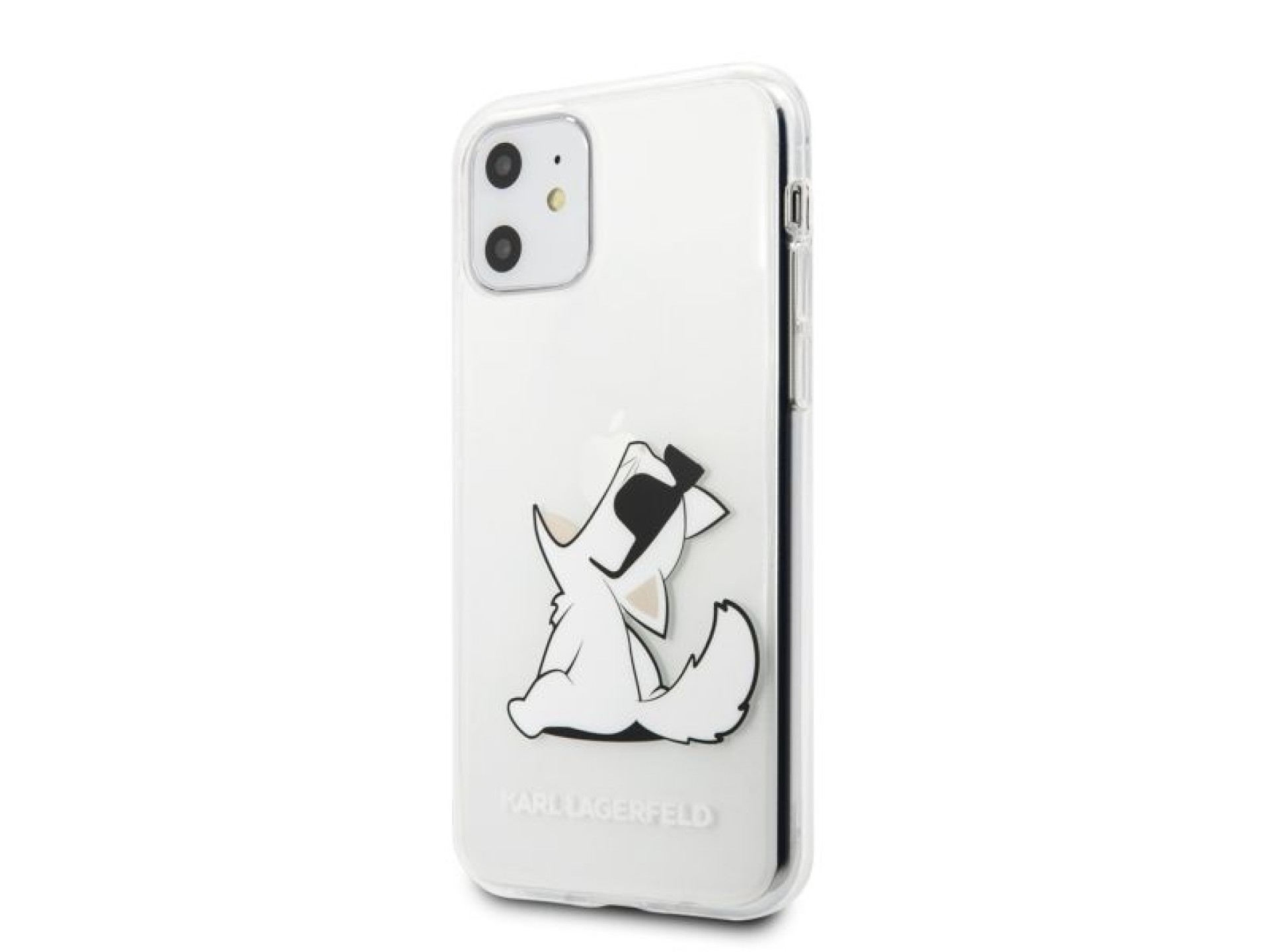 Funda transparente para iPhone 11/Xr con diseño de Choupette de Karl Lagerfeld