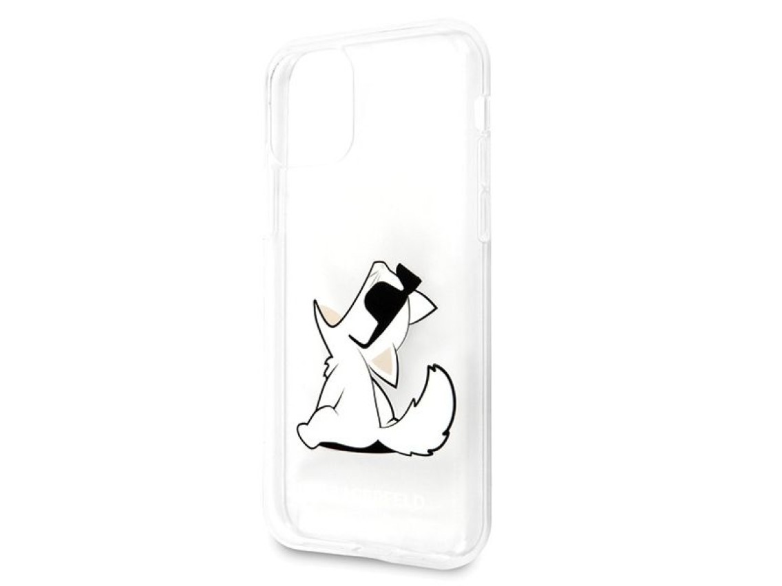 Funda transparente para iPhone 11/Xr con diseño de Choupette de Karl Lagerfeld