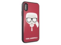 Karl Lagerfeld Iconic Glitter Karl`s Head iPhone X / Xs Case - Red Karl Lagerfeld Iconic Glitter Karl`s Head iPhone X / Xs Case - Red