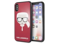 Karl Lagerfeld Iconic Glitter Karl`s Head iPhone X / Xs Case - Red Karl Lagerfeld Iconic Glitter Karl`s Head iPhone X / Xs Case - Red