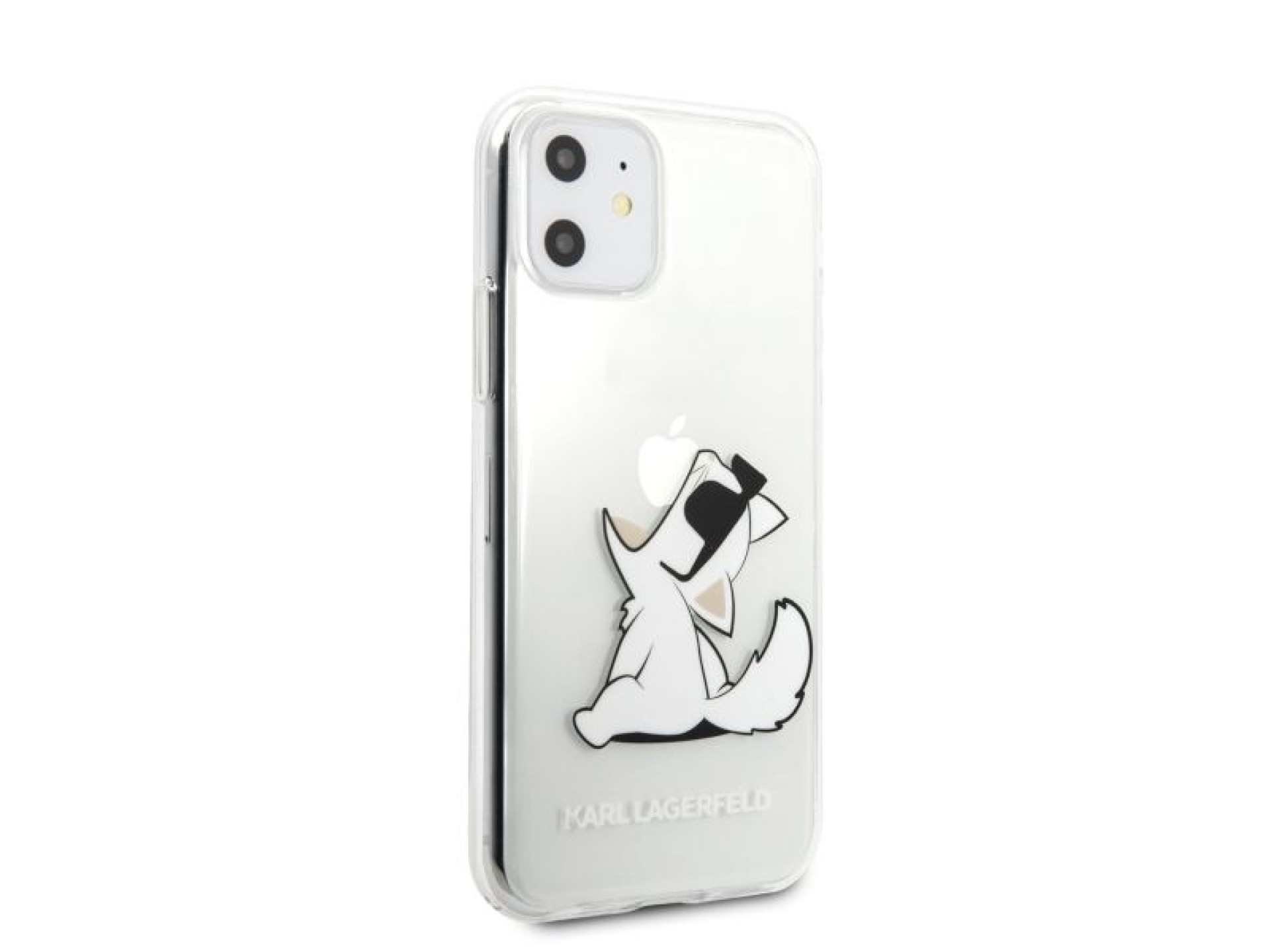 Funda transparente para iPhone 11/Xr con diseño de Choupette de Karl Lagerfeld