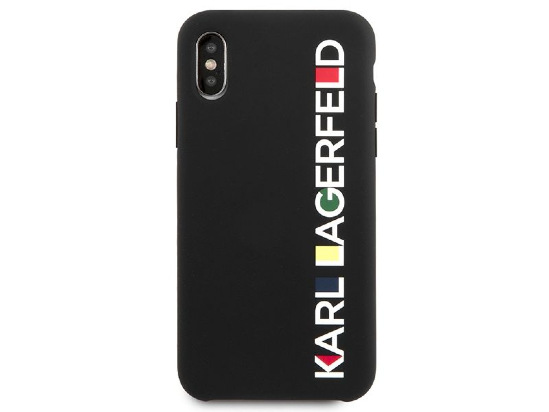 Funda brillante Karl Lagerfeld Bauhaus para iPhone X/XS - Negra