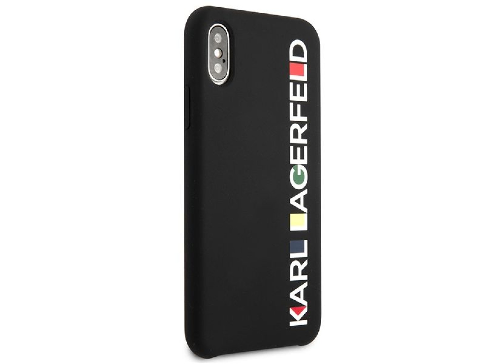 Funda brillante Karl Lagerfeld Bauhaus para iPhone X/XS - Negra