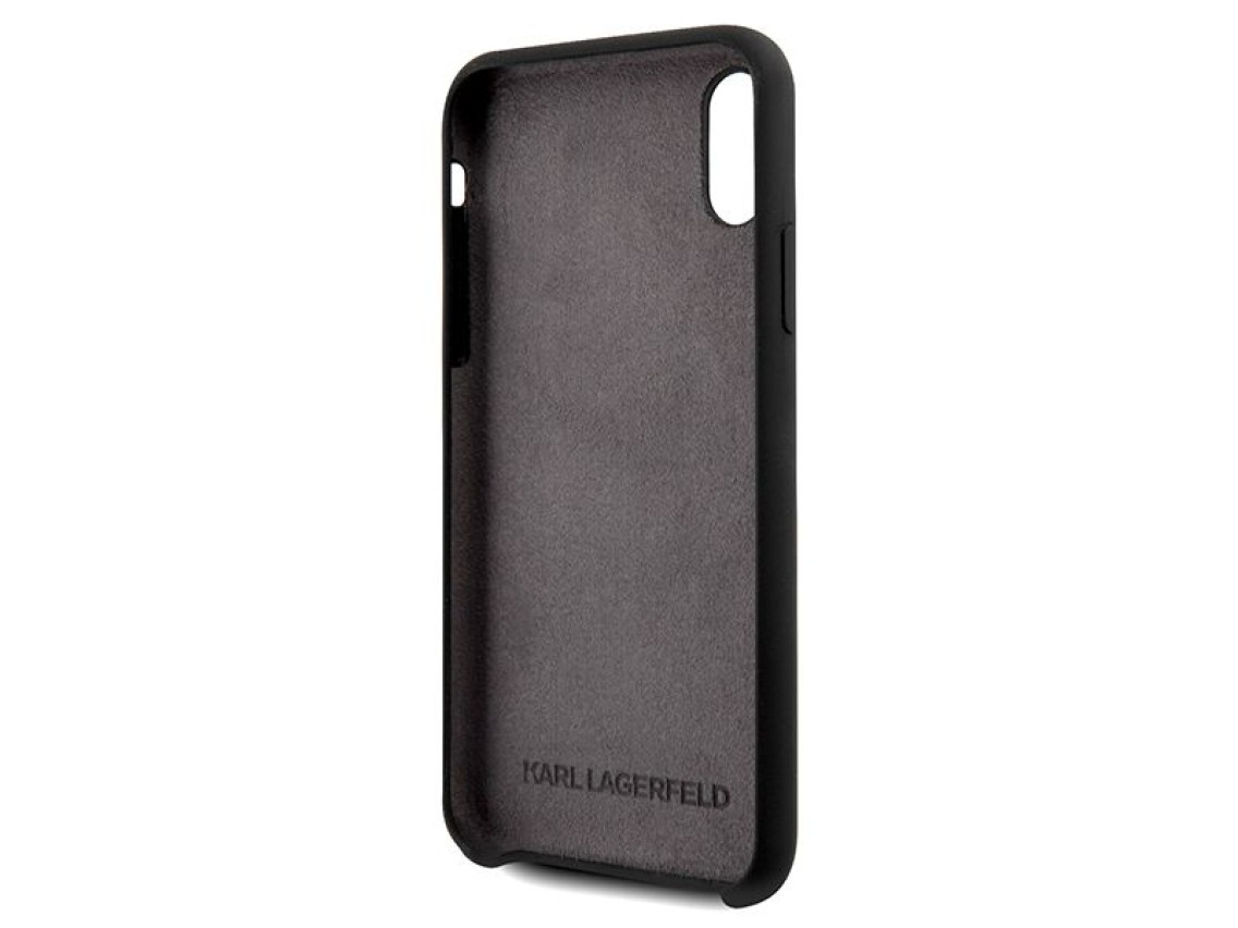 Funda brillante Karl Lagerfeld Bauhaus para iPhone X/XS - Negra