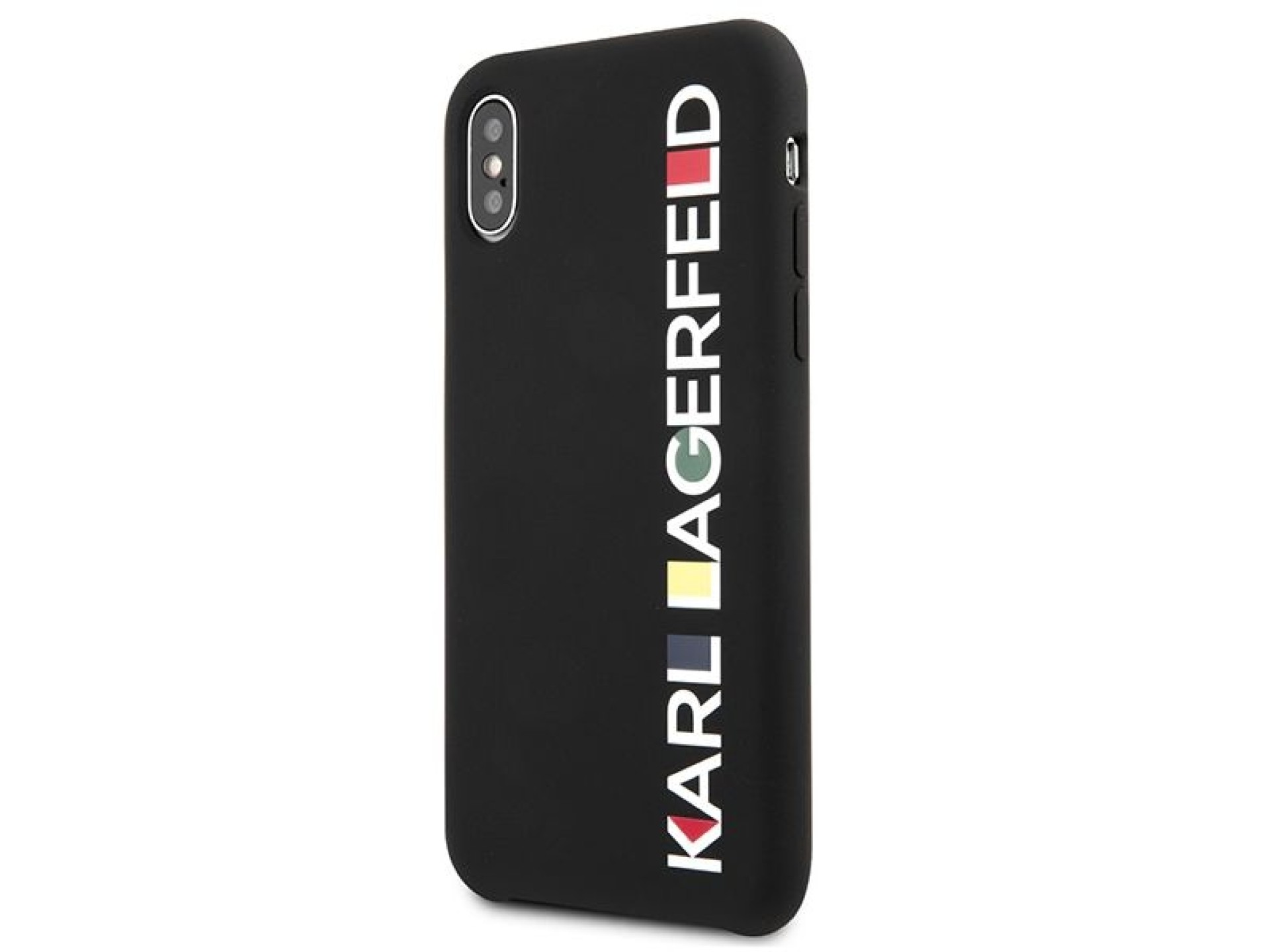 Funda brillante Karl Lagerfeld Bauhaus para iPhone X/XS - Negra