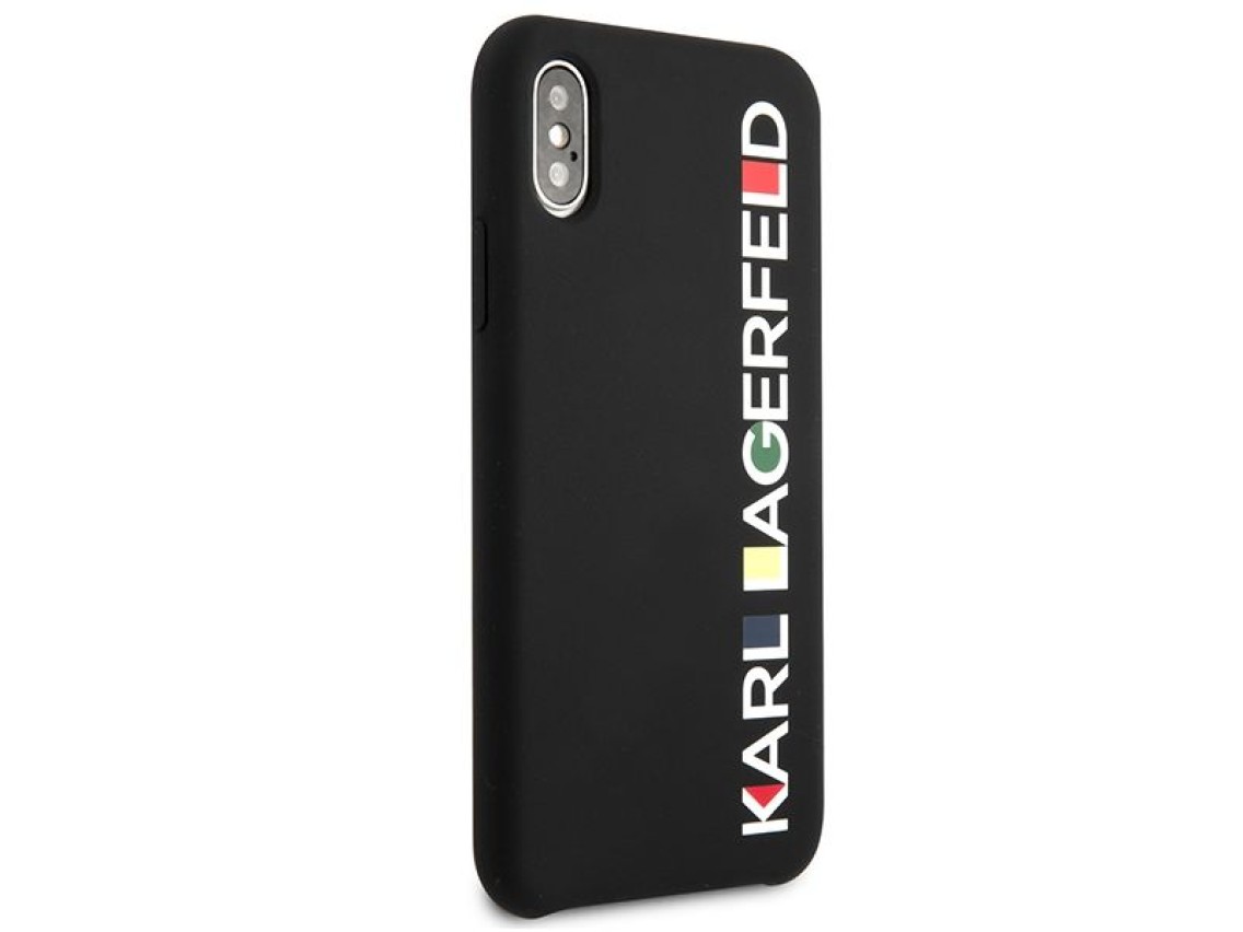 Funda brillante Karl Lagerfeld Bauhaus para iPhone X/XS - Negra
