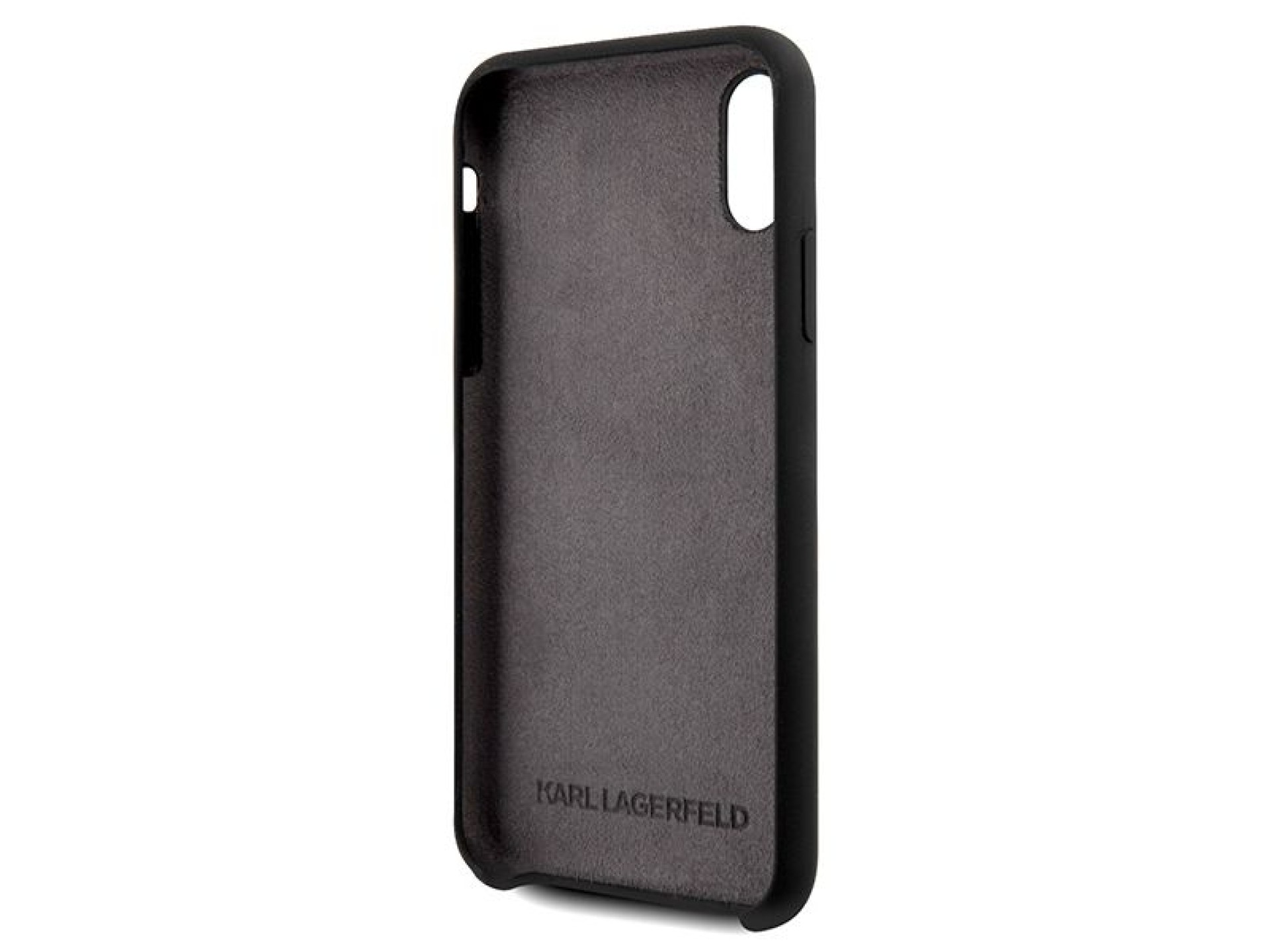 Funda brillante Karl Lagerfeld Bauhaus para iPhone X/XS - Negra