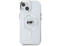 Capa MagSafe Karl Lagerfeld IML Metal Karl Head para iPhone 15 Branca Capa MagSafe Karl Lagerfeld IML Metal Karl Head para iPhone 15 Branca