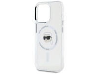Funda Karl Lagerfeld IML Metal Karl Head MagSafe para iPhone 15 Pro blanca Funda Karl Lagerfeld IML Metal Karl Head MagSafe para iPhone 15 Pro blanca