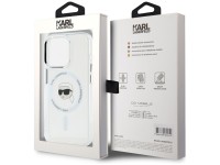 Funda Karl Lagerfeld IML Metal Karl Head MagSafe para iPhone 15 Pro blanca Funda Karl Lagerfeld IML Metal Karl Head MagSafe para iPhone 15 Pro blanca