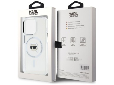 Karl Lagerfeld IML Metal Karl Head MagSafe Case for iPhone 15 Pro Max White Karl Lagerfeld IML Metal Karl Head MagSafe Case for iPhone 15 Pro Max White
