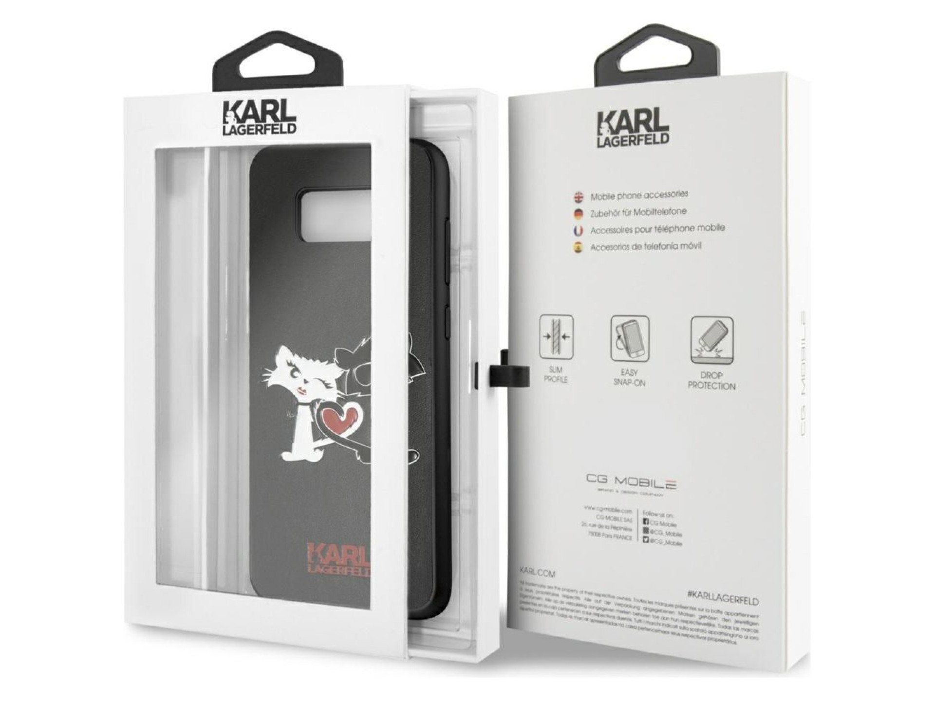Karl Lagerfeld Choupette In Love Case for Samsung Galaxy S8 Plus - Black