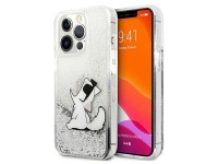 Karl Lagerfeld Liquid Glitter Choupette Fun case for iPhone 13 Pro Max 6.7" - silver Karl Lagerfeld Liquid Glitter Choupette Fun case for iPhone 13 Pro Max 6.7" - silver