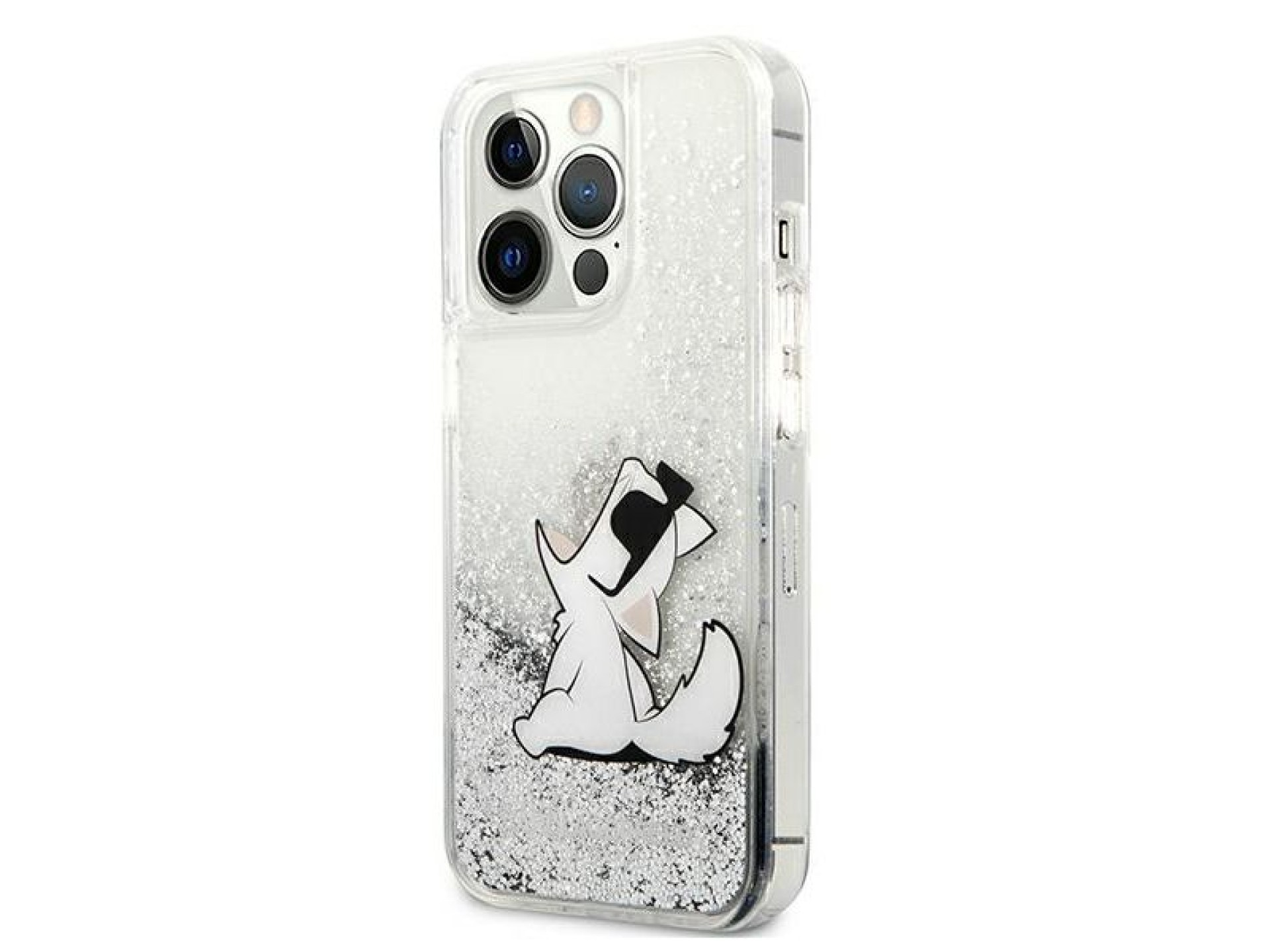 Karl Lagerfeld Liquid Glitter Choupette Fun case for iPhone 13 Pro Max 6.7