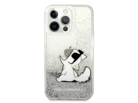 Karl Lagerfeld Liquid Glitter Choupette Fun case for iPhone 13 Pro Max 6.7" - silver Karl Lagerfeld Liquid Glitter Choupette Fun case for iPhone 13 Pro Max 6.7" - silver