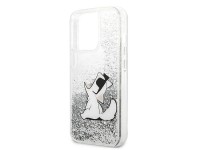 Karl Lagerfeld Liquid Glitter Choupette Fun case for iPhone 13 Pro Max 6.7" - silver Karl Lagerfeld Liquid Glitter Choupette Fun case for iPhone 13 Pro Max 6.7" - silver