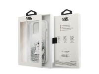 Karl Lagerfeld Liquid Glitter Choupette Fun case for iPhone 13 Pro Max 6.7" - silver Karl Lagerfeld Liquid Glitter Choupette Fun case for iPhone 13 Pro Max 6.7" - silver