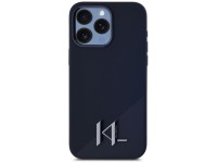 Funda Karl Lagerfeld de silicona Shadow Metal Initial MagSafe para iPhone 15 Pro, color negro. Funda Karl Lagerfeld de silicona Shadow Metal Initial MagSafe para iPhone 15 Pro, color negro.