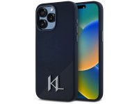 Funda Karl Lagerfeld de silicona Shadow Metal Initial MagSafe para iPhone 15 Pro, color negro. Funda Karl Lagerfeld de silicona Shadow Metal Initial MagSafe para iPhone 15 Pro, color negro.
