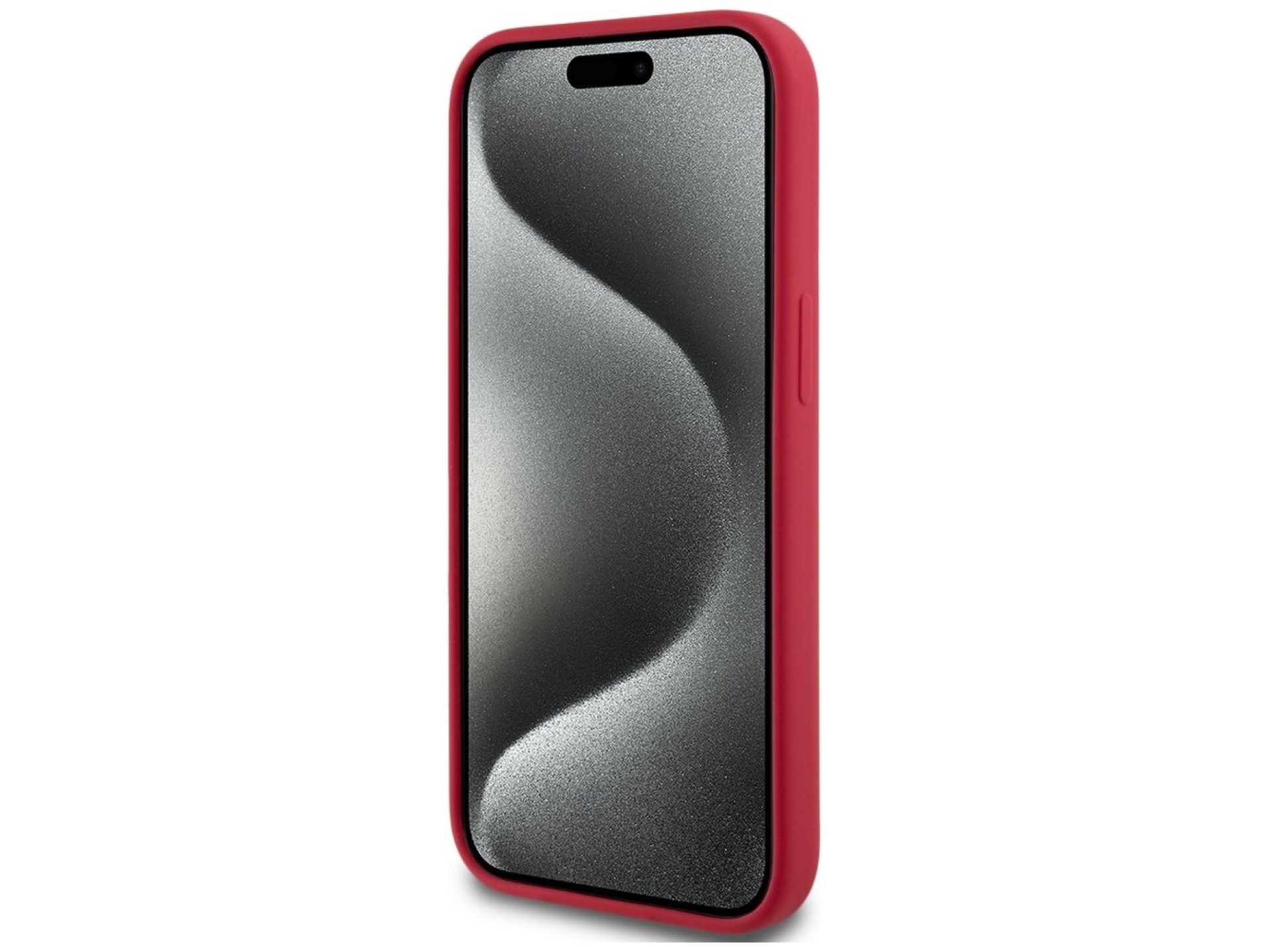 Karl Lagerfeld Silicone Karl&Choupette Heads Ring MagSafe iPhone 15 Case - Red