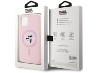 Funda de silicona Karl&Choupette MagSafe para iPhone 11 de Karl Lagerfeld - Rosa Funda de silicona Karl&Choupette MagSafe para iPhone 11 de Karl Lagerfeld - Rosa