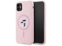 Funda de silicona Karl&Choupette MagSafe para iPhone 11 de Karl Lagerfeld - Rosa Funda de silicona Karl&Choupette MagSafe para iPhone 11 de Karl Lagerfeld - Rosa