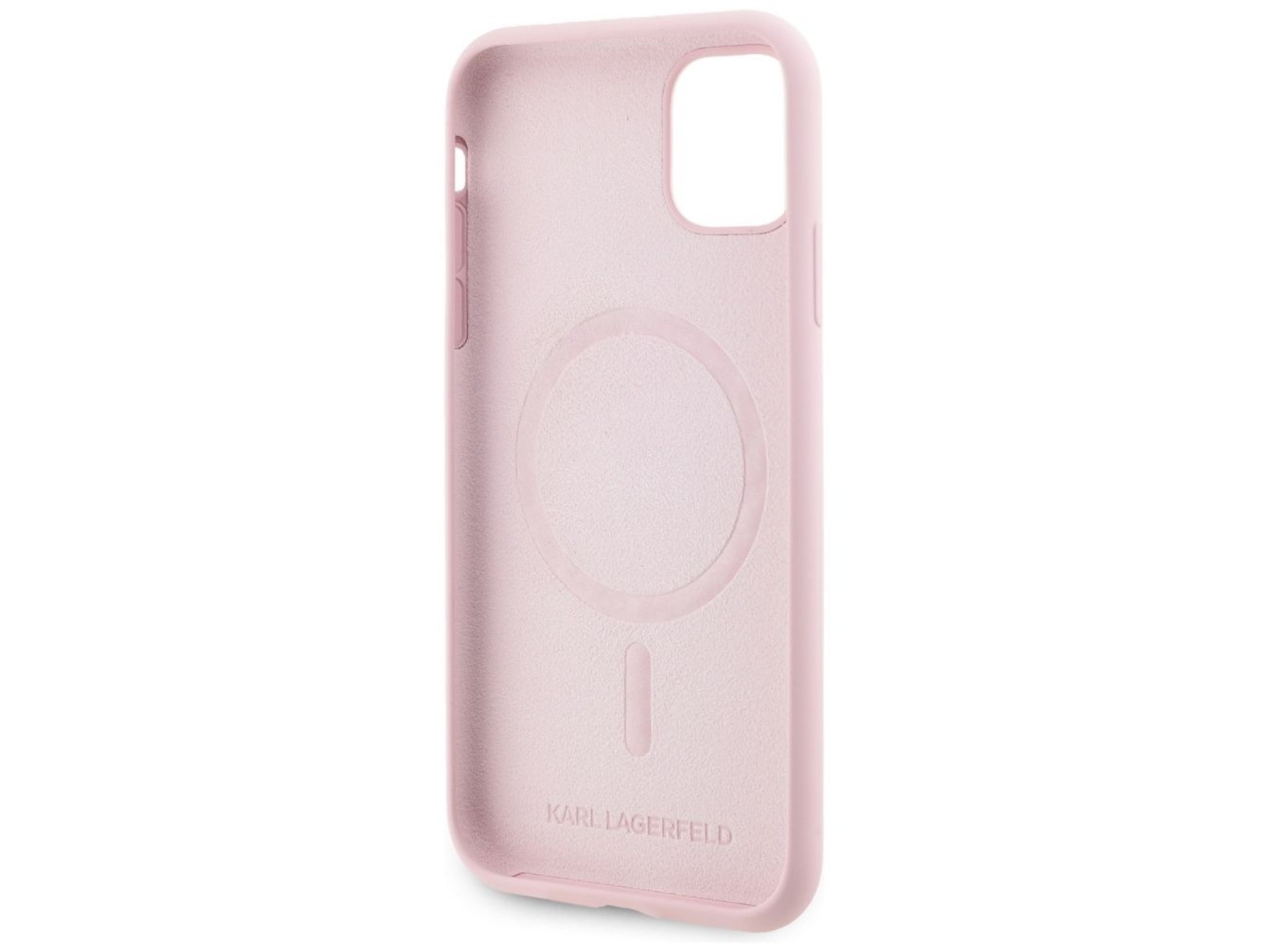 Funda de silicona Karl&Choupette MagSafe para iPhone 11 de Karl Lagerfeld - Rosa