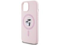 Karl Lagerfeld Silicone Karl&Choupette MagSafe iPhone 15 Case - Pink Karl Lagerfeld Silicone Karl&Choupette MagSafe iPhone 15 Case - Pink