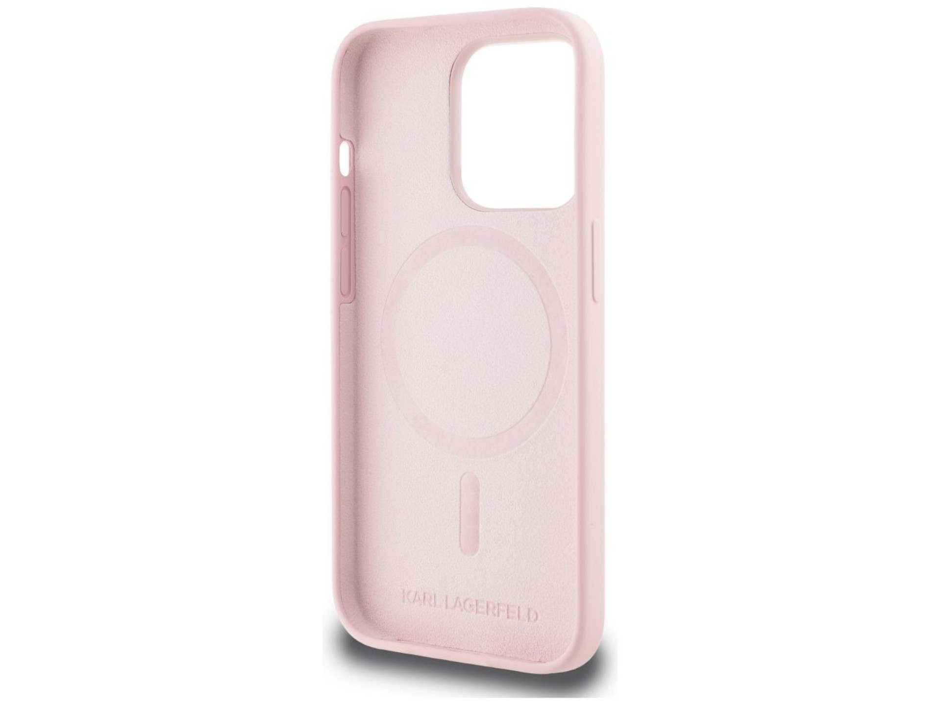Capa de silicone Karl Lagerfeld Karl&Choupette MagSafe para iPhone 14 Pro Max - Rosa
