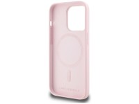 Capa de silicone Karl Lagerfeld Karl&Choupette MagSafe para iPhone 14 Pro Max - Rosa