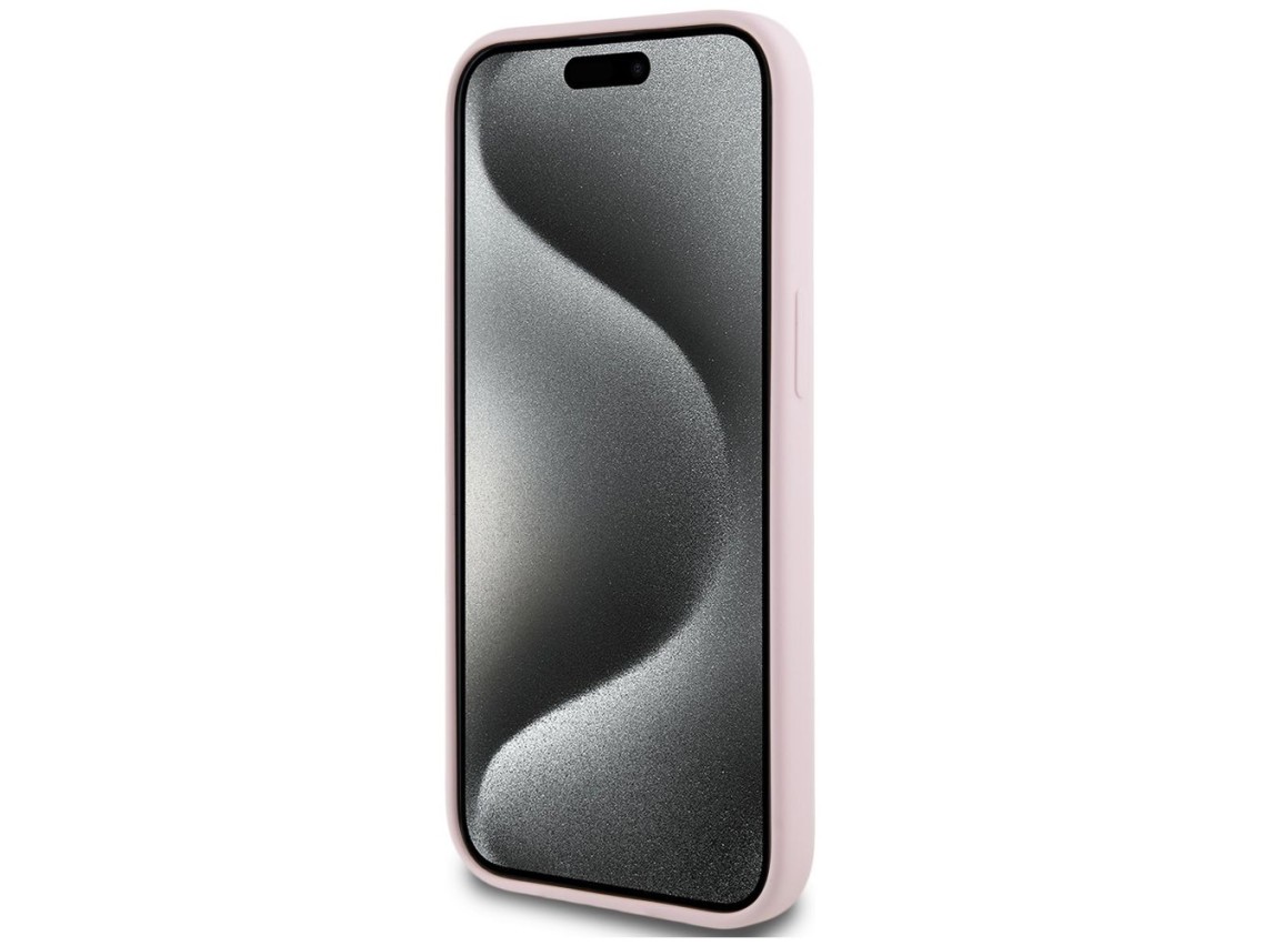 Karl Lagerfeld Silicone Karl&Choupette MagSafe iPhone 15 Case - Pink