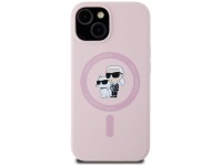 Karl Lagerfeld Silicone Karl&Choupette MagSafe iPhone 15 Case - Pink Karl Lagerfeld Silicone Karl&Choupette MagSafe iPhone 15 Case - Pink