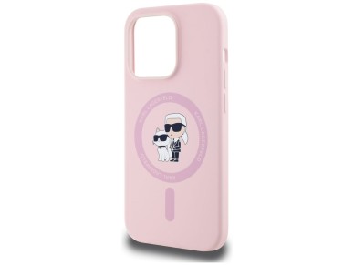 Karl Lagerfeld Silicone Karl&Choupette MagSafe Case for iPhone 14 Pro Max - Pink Karl Lagerfeld Silicone Karl&Choupette MagSafe Case for iPhone 14 Pro Max - Pink