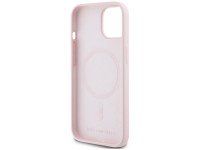 Capa Karl Lagerfeld de silicone Karl&Choupette MagSafe para iPhone 15 Plus - Rosa Capa Karl Lagerfeld de silicone Karl&Choupette MagSafe para iPhone 15 Plus - Rosa