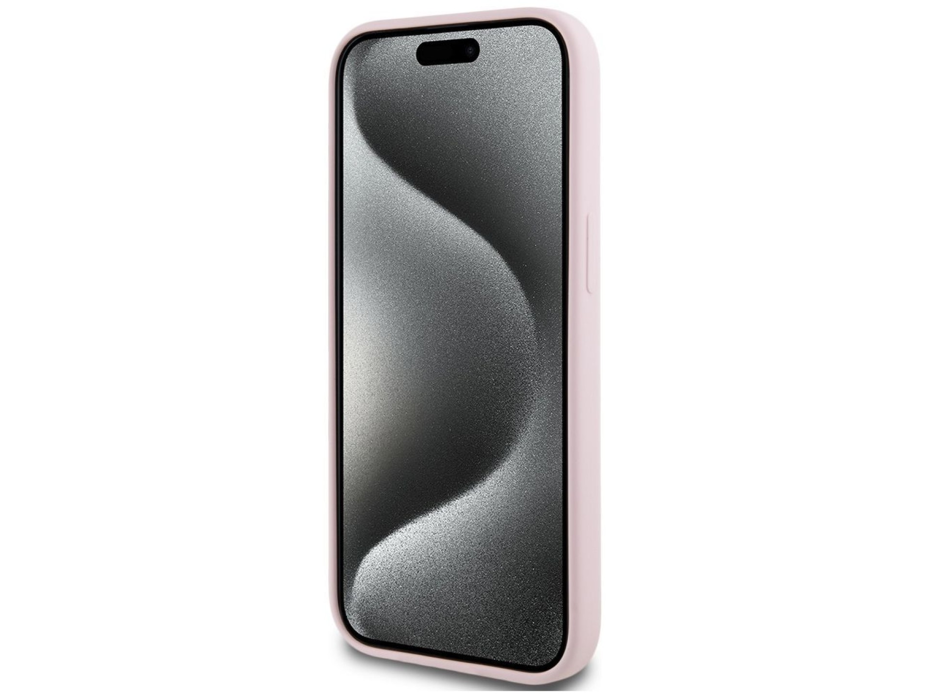 Capa Karl Lagerfeld de silicone Karl&Choupette MagSafe para iPhone 15 Plus - Rosa