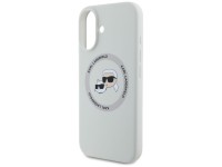 Capa MagSafe Karl Lagerfeld Silicone Double Heads And Circle para iPhone 16 bege Capa MagSafe Karl Lagerfeld Silicone Double Heads And Circle para iPhone 16 bege