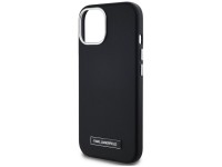 Capa MagSafe Karl Lagerfeld FW com placa de metal para iPhone 15 - Preta
