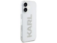 Capa para iPhone 16 com o logotipo Karl Lagerfeld IML em strass - Transparente Capa para iPhone 16 com o logotipo Karl Lagerfeld IML em strass - Transparente